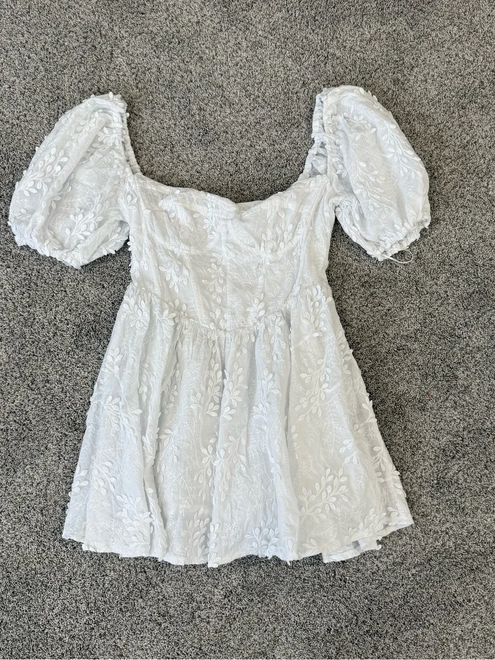 Showpo Esthela White Mini Dress Puff Sleeve Corset Fairy Princess Women’s US 10 - Picture 4 of 16